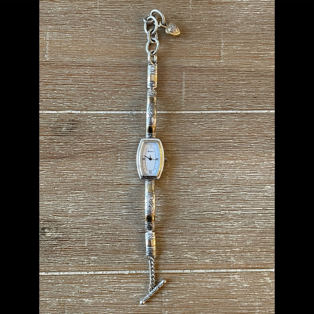 BRIGHTON silver/gold, bracelet watch, NEW battery